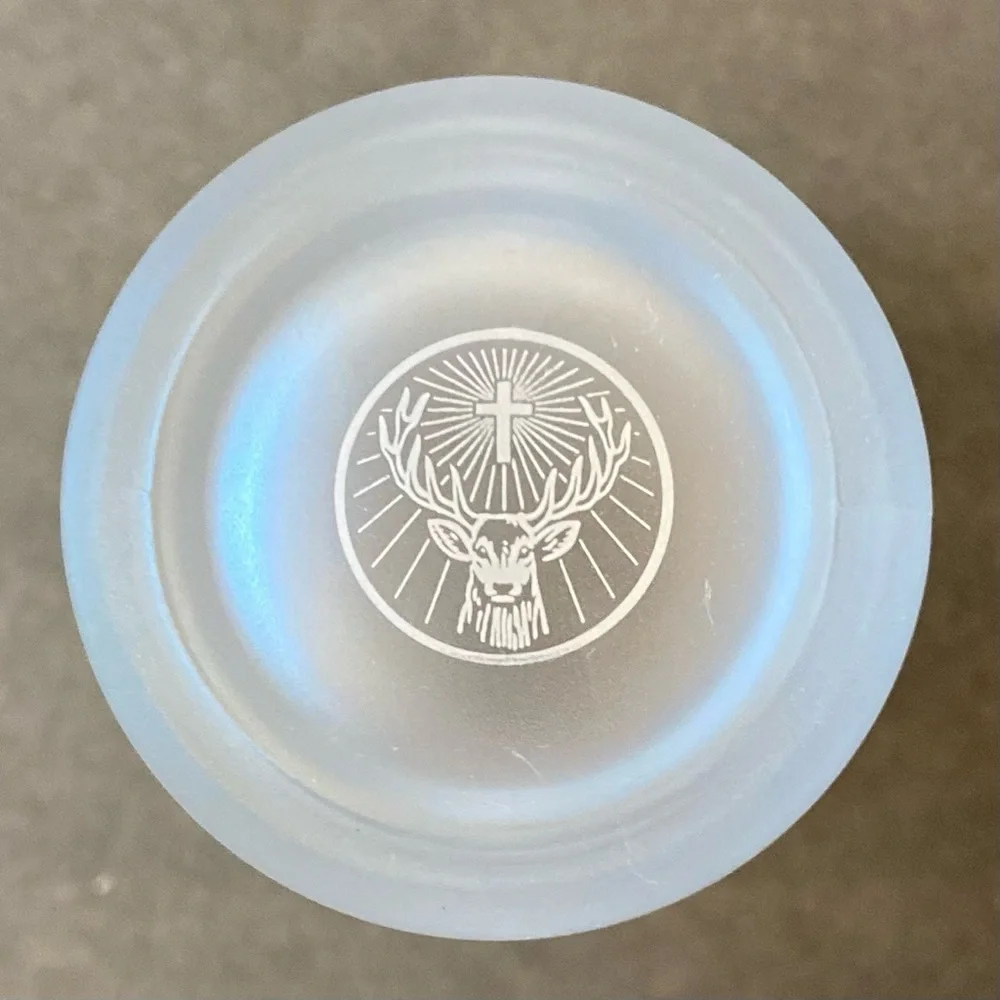 Jagermeister Frosted Shot Glass Jager Tall Bar Buck Stag Deer on Bottom